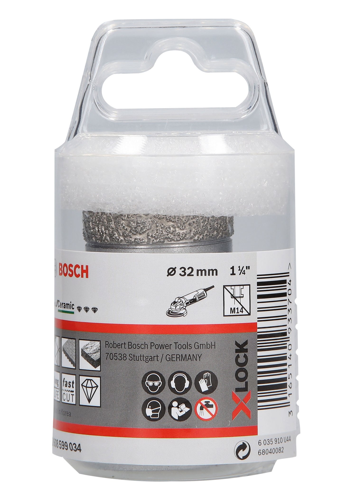 BOSCH dijamantno krunsko svrdlo za keramiku PRO Ceramic dry X-Lock, 32x35 mm - Slika 2