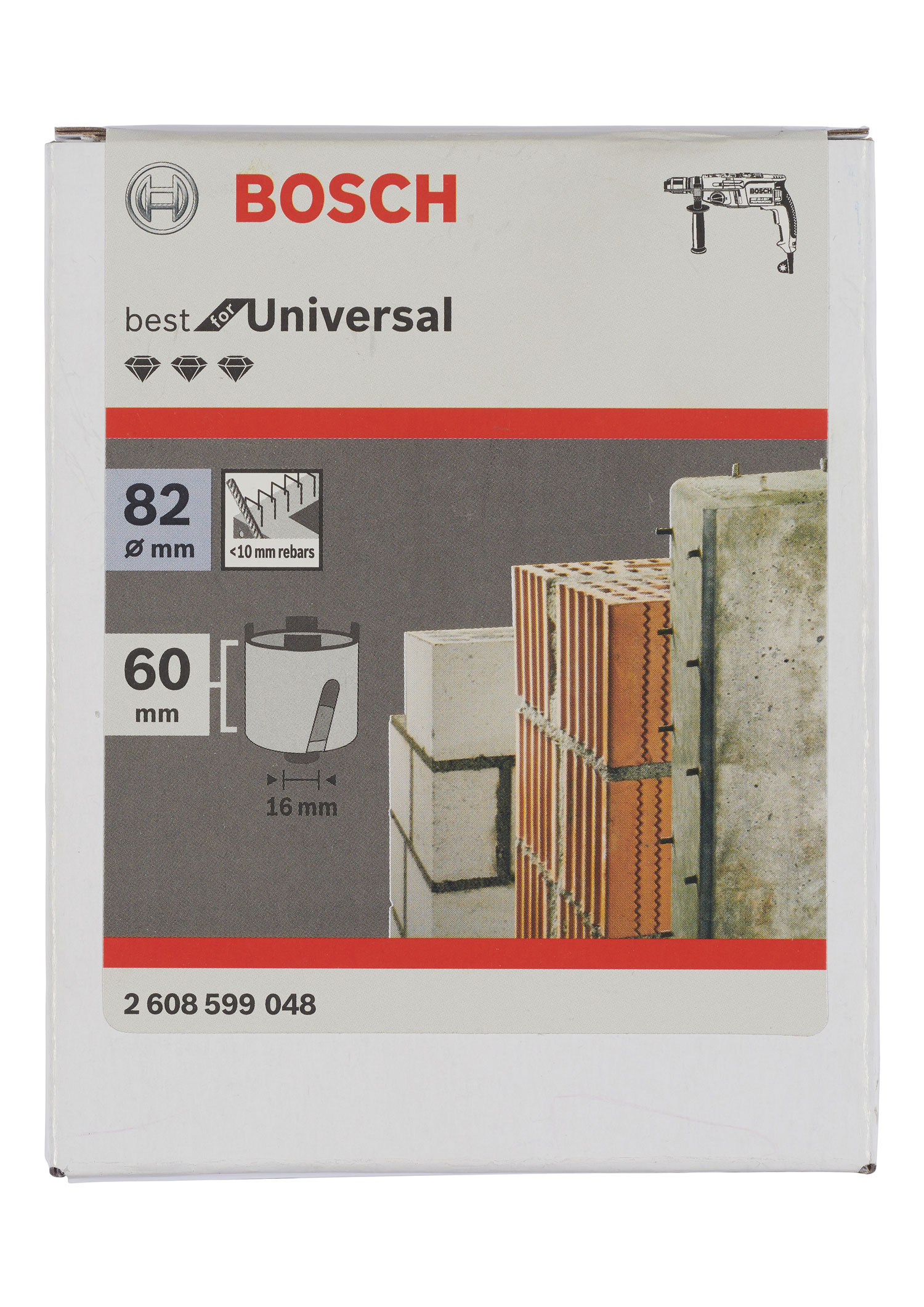 BOSCH dijamantno krunsko svrdlo za beton PRO Socket Core Cutter dry M16, 82x60 mm - Slika 2