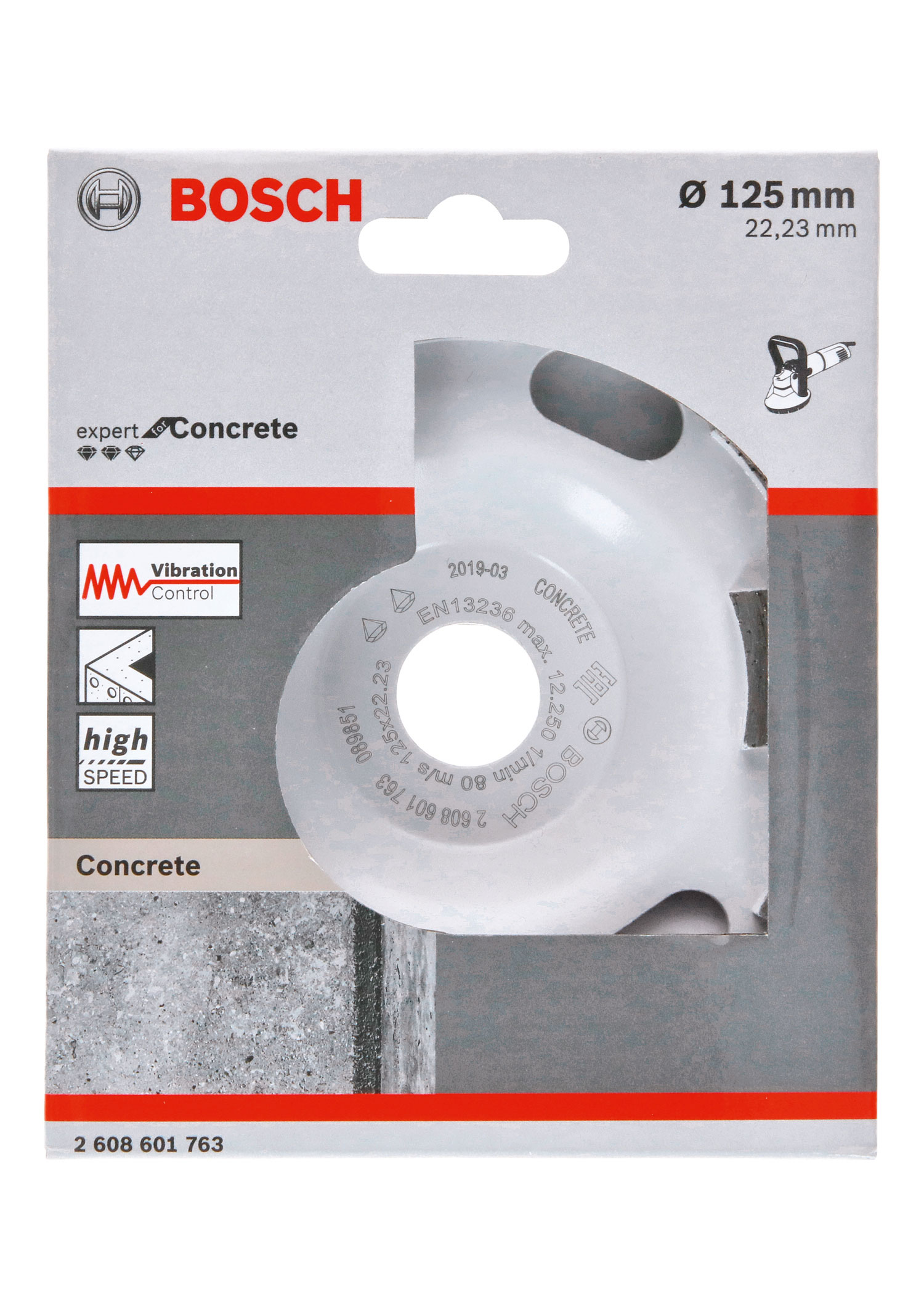 BOSCH dijamantna brusna ploča za beton PRO Concrete 125x22,23 mm - Slika 2