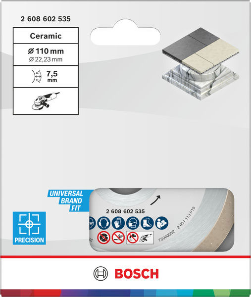 BOSCH dijamantna rezna ploča za keramiku Ceramic 110×22,23 mm - Slika 2