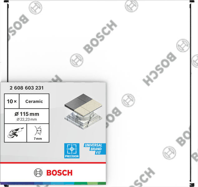 BOSCH dijamantne rezne ploče za keramiku Ceramic 115×22,23 mm, 10 kom - Slika 2