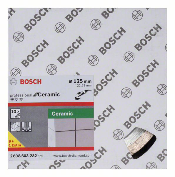 BOSCH dijamantne rezne ploče za keramiku Ceramic 125×22,23 mm, 10 kom - Slika 2