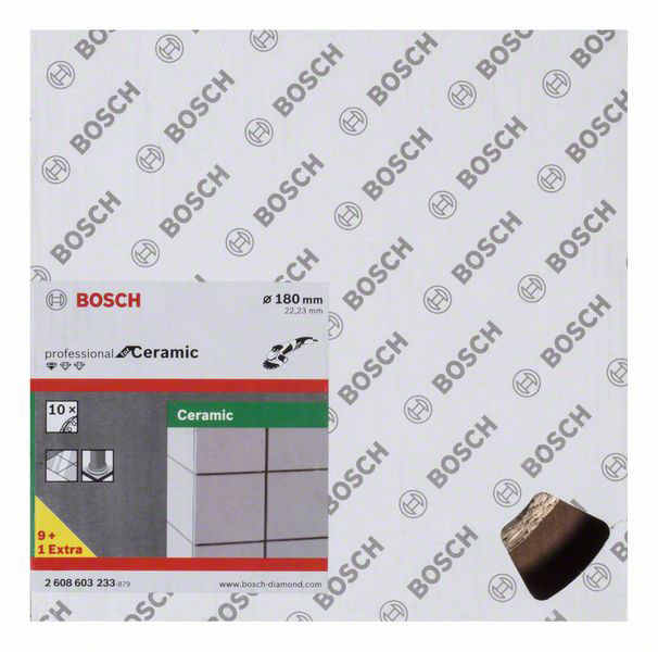 BOSCH dijamantne rezne ploče za keramiku Ceramic 180×22,23 mm, 10 kom - Slika 2