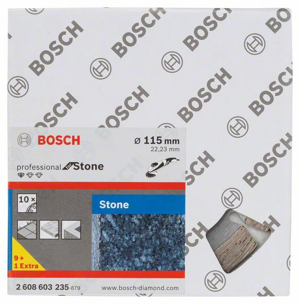 BOSCH dijamantne rezne ploče za kamen Standard for Stone 115×22,23 mm, 10 kom - Slika 2
