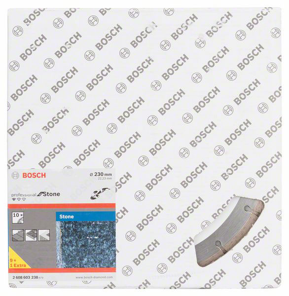 BOSCH dijamantne rezne ploče za kamen Standard for Stone 230×22,23 mm, 10 kom - Slika 2
