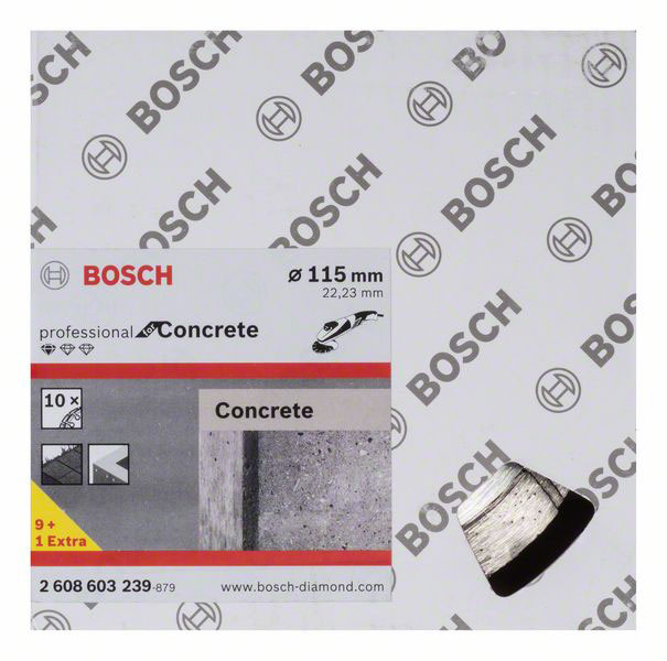 BOSCH dijamantne rezne ploče za beton Standard for Concrete 115×22,23 mm, 10 kom - Slika 2