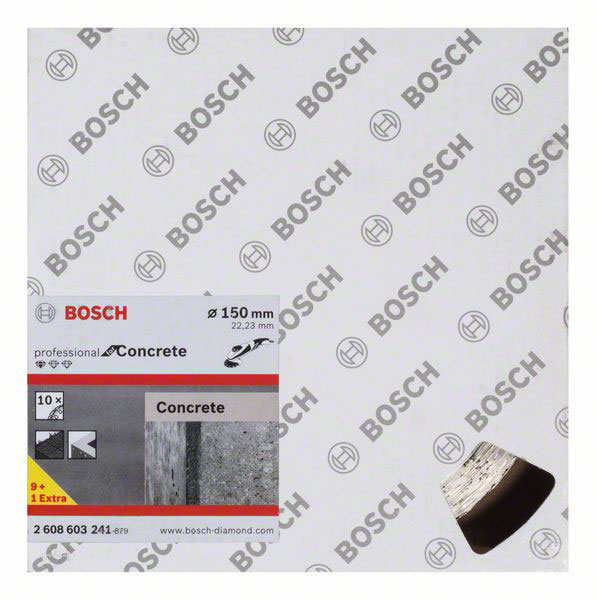 BOSCH dijamantne rezne ploče za beton Standard for Concrete 150×22,23 mm, 10 kom - Slika 2