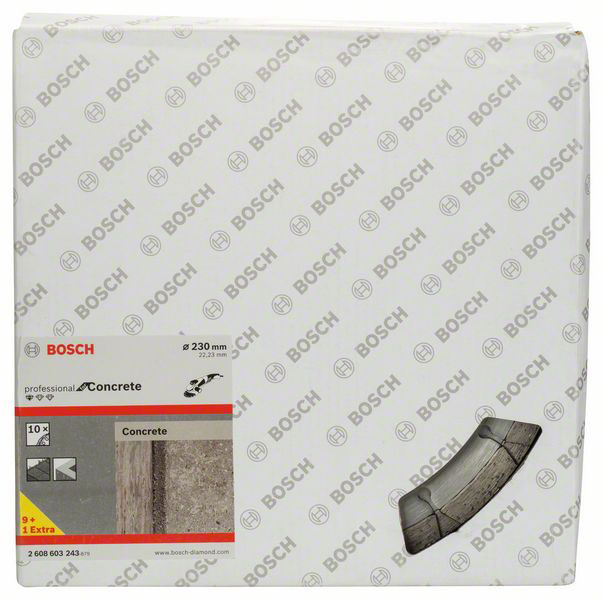 BOSCH dijamantne rezne ploče za beton Standard for Concrete 230×22,23 mm, 10 kom - Slika 2