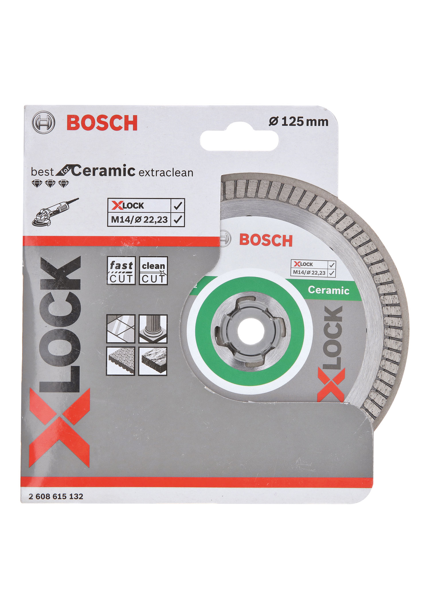 BOSCH dijamantna rezna ploča za keramiku/mramor PRO Ceramic X-Lock 125×22,23 mm - Slika 2