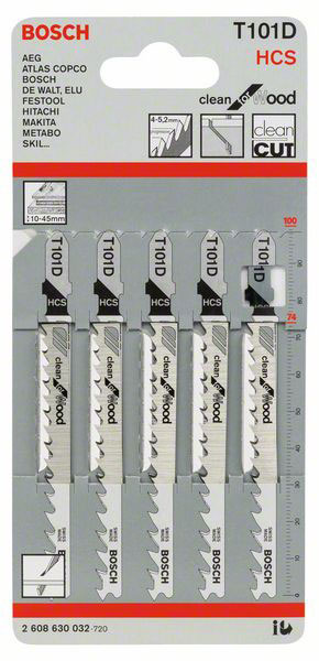BOSCH list ubodne pile za drvo T 101 D 100 mm, 5 kom - Slika 2