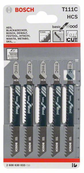 BOSCH list ubodne pile za drvo T 111 C 100 mm, 5 kom - Slika 2