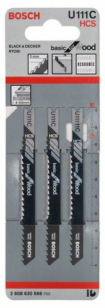 BOSCH list ubodne pile za drvo T 111 C 92 mm, 3 kom - Slika 2