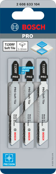 BOSCH list ubodne pile za keramiku T130RF 83 mm, 3 kom - Slika 2