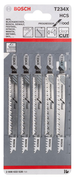 BOSCH list ubodne pile za drvo T 234 X 117 mm, 5 kom - Slika 2