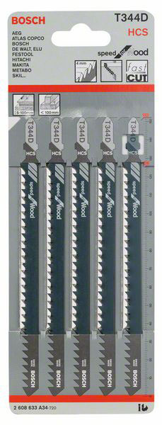 BOSCH list ubodne pile za drvo T 344 D 152 mm, 5 kom - Slika 2