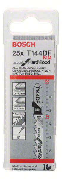 BOSCH list ubodne pile za drvo T144DF 100 mm, 25 kom - Slika 2