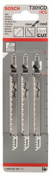 BOSCH list ubodne pile za drvo T 301 CD 117 mm, 3 kom - Slika 2
