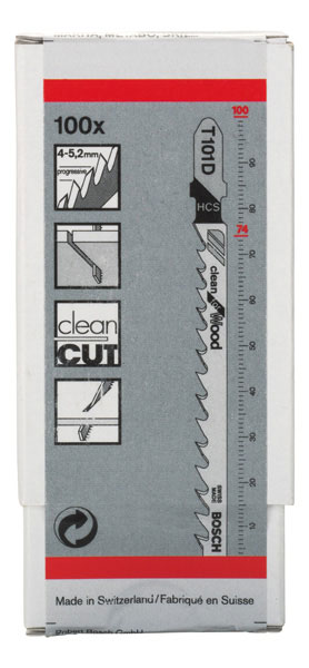 BOSCH list ubodne pile za drvo T 101 D 100 mm, 100 kom - Slika 2