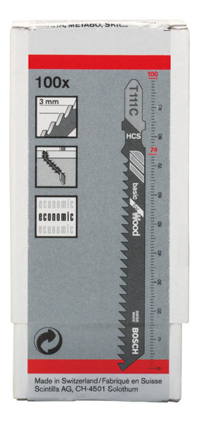 BOSCH list ubodne pile za drvo T 111 C 100 mm, 100 kom - Slika 2