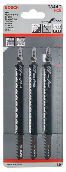 BOSCH list ubodne pile za drvo T 344 D 152 mm, 3 kom - Slika 2