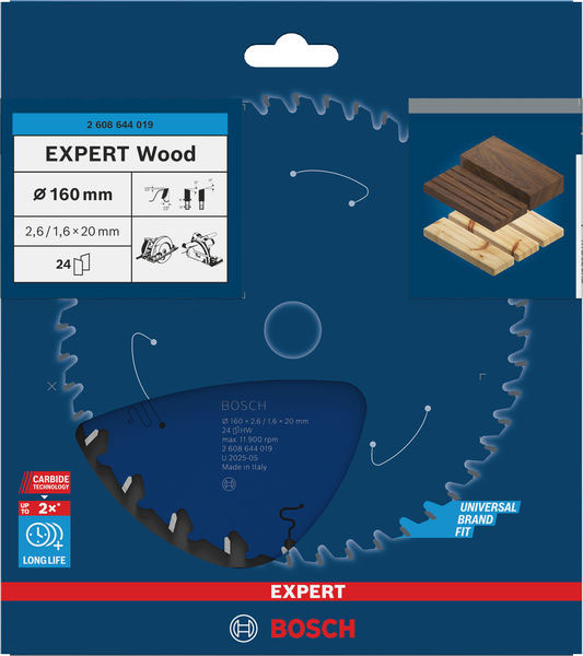 BOSCH list kružne pile za drvo 160x20x2,6 mm, 24Z, Expert Wood Circular - Slika 2