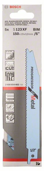 BOSCH list sabljaste pile za metal S 123 X 150 mm, 5 kom - Slika 2