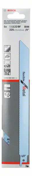 BOSCH list sabljaste pile za metal S 1122 BF 225 mm, 5 kom - Slika 2
