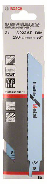 BOSCH list sabljaste pile za metal S 922 AF 150 mm, 2 kom - Slika 2