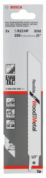BOSCH list sabljaste pile za drvo/metal S 922 HF 150 mm, 2 kom - Slika 2