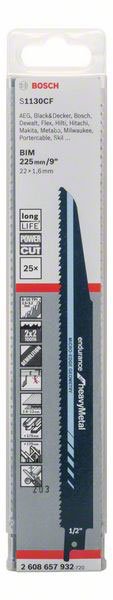 BOSCH list sabljaste pile za metal S1130CF 225 mm, 25 kom - Slika 2
