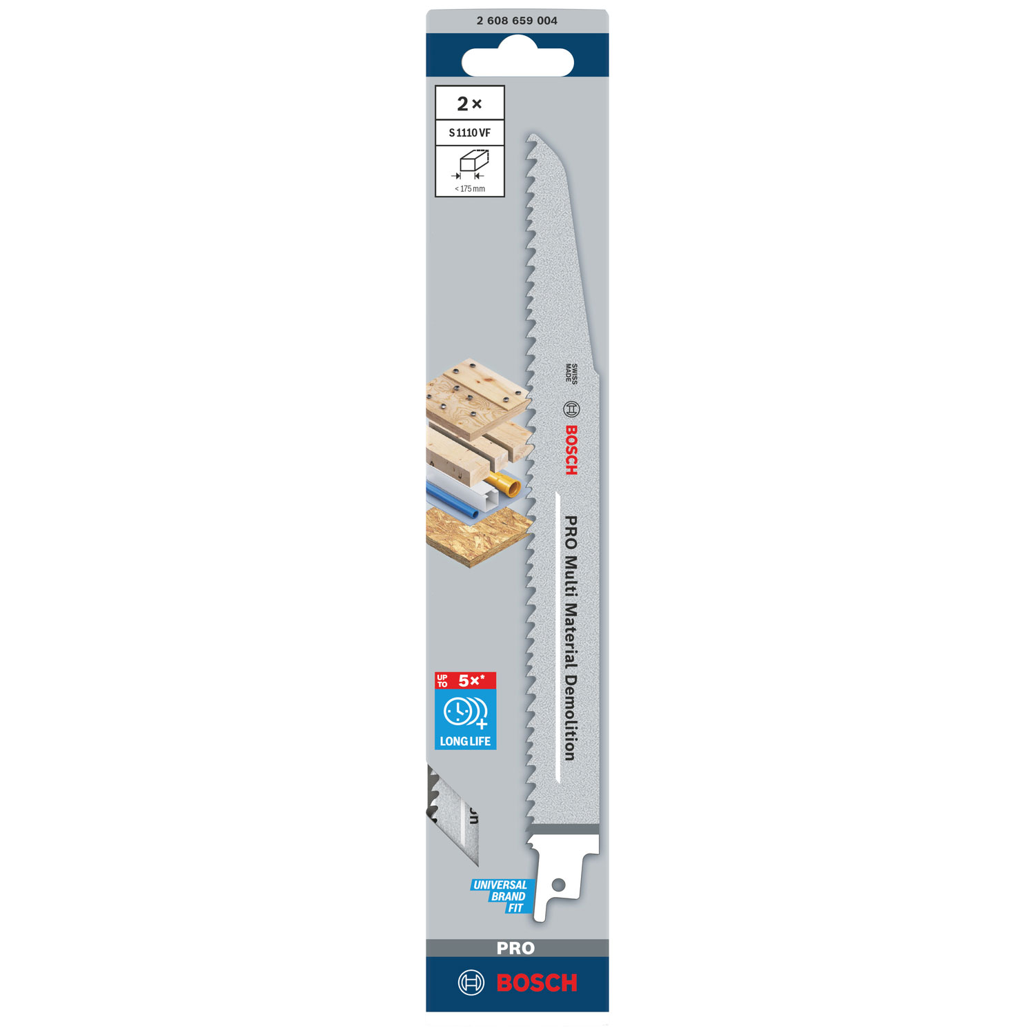 BOSCH list sabljaste pile za drvo/iverica/plastika S1110VF 225 mm, 2 kom - Slika 2