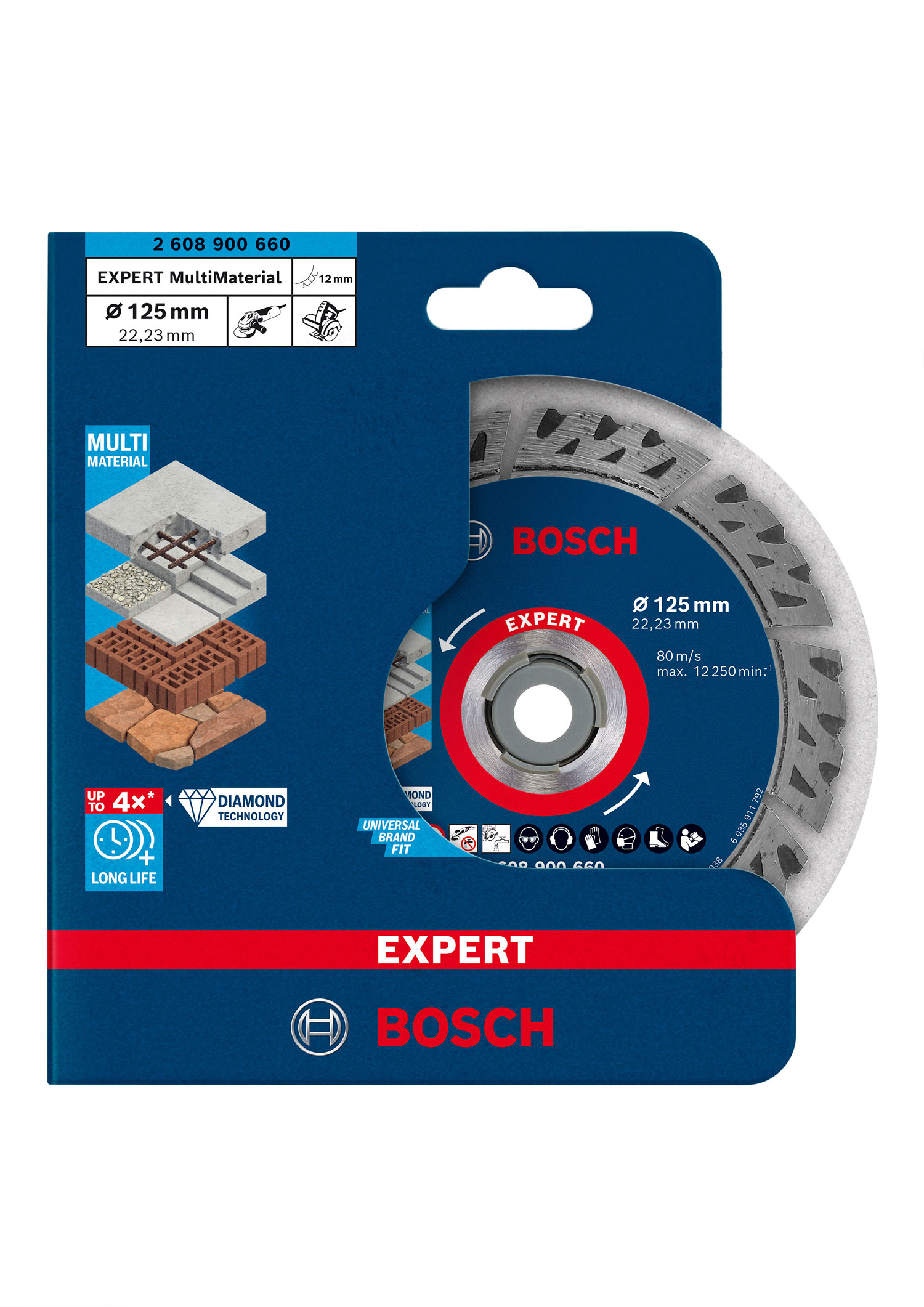 BOSCH dijamantna rezna ploča EXPERT Multi Material 125×22,23 mm - Slika 2