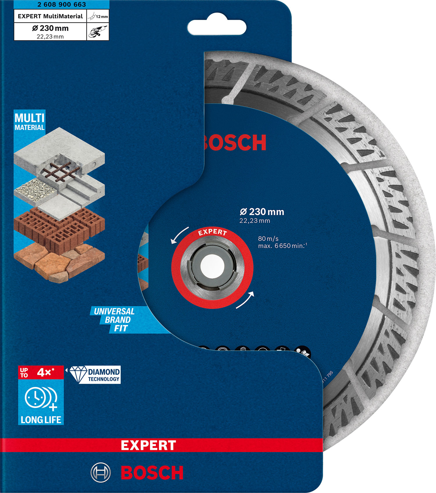 BOSCH dijamantna rezna ploča EXPERT Multi Material 230×22,23 mm - Slika 2
