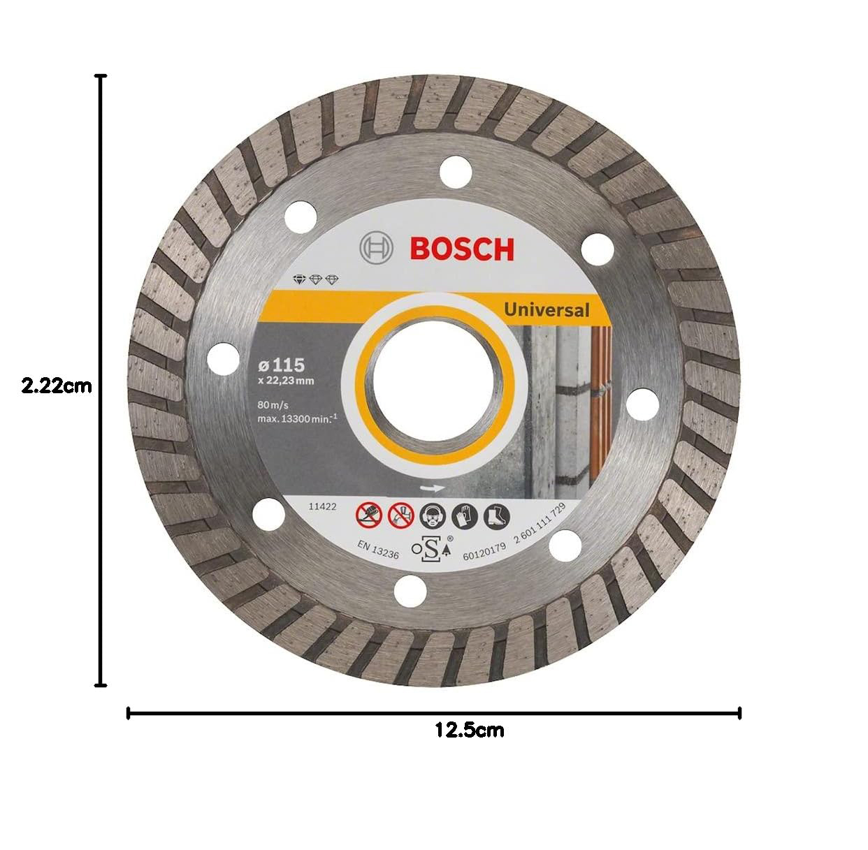 BOSCH dijamantna rezna ploča PRO Multi Material Turbo 115×22,23 mm - Slika 2