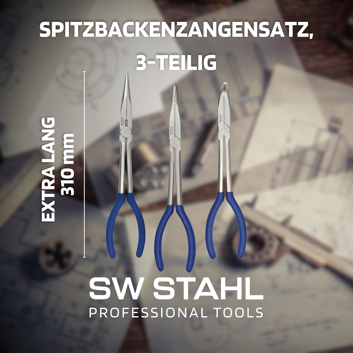 SW STAHL set kliješta dugački 310 mm 3 dj. 40710L-SWT - Slika 3