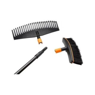 FISKARS grablje za lišće + metla + drška QuikFit 1016608