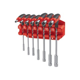 MILWAUKEE set nasadnih T-ključeva Comfort Grip rukohvatom 5-13 mm 7 dj.