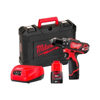 MILWAUKEE aku udarna bušilica BPD-202C M12 2xAku 12V 2,0Ah kovčeg