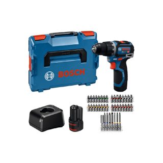BOSCH aku udarna bušilica GSB 12V-32 2xAku 12V 2,0Ah L-Boxx + 40 dj. set pribora