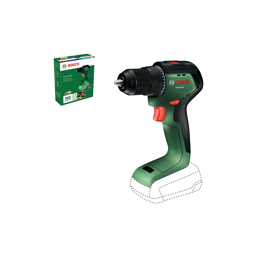 BOSCH aku bušilica-izvijač PSR 18V-60 18V bez baterije