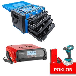TELWIN set alata - Doctor Charge 130PRO + BGS set nasadnih ključeva 74000 + GRATIS Makita DTD152Z + Telwin starter DRIVE 1500