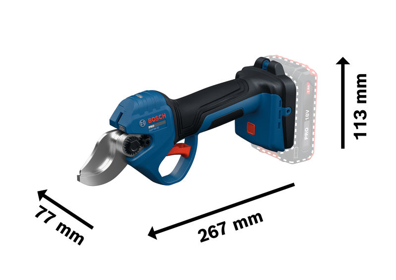 BOSCH aku škare za grane GGP 18V-32 18V bez baterije - Slika 2