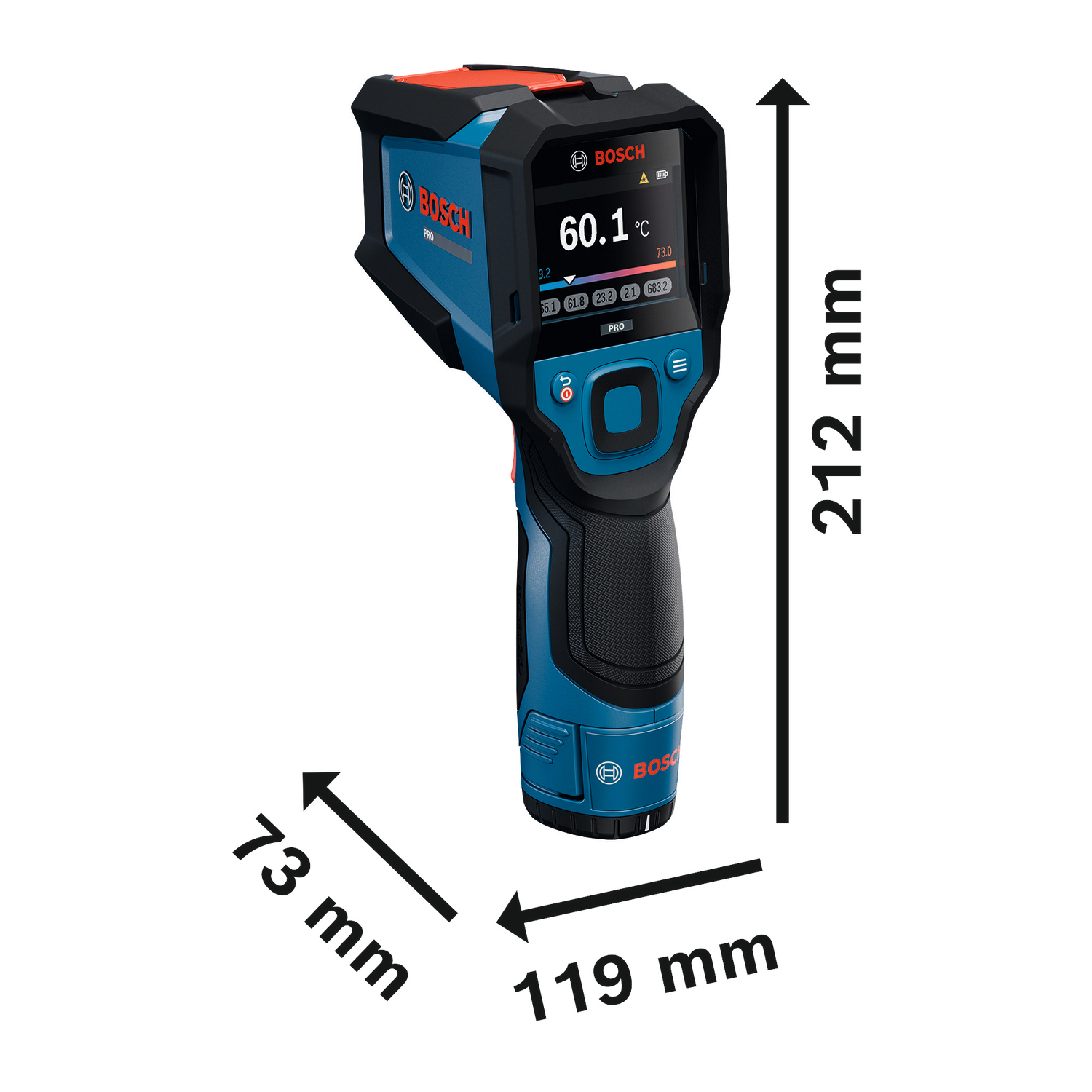 BOSCH termodetektor PRO GIS 12V-700-14 12V bez baterije - Slika 2