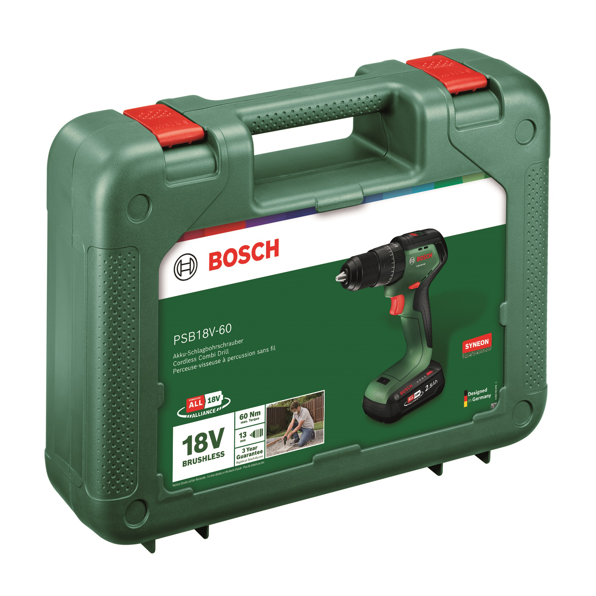 BOSCH aku udarna bušilica-odvijač PSB 18V-60 18V 2,5Ah - Slika 2