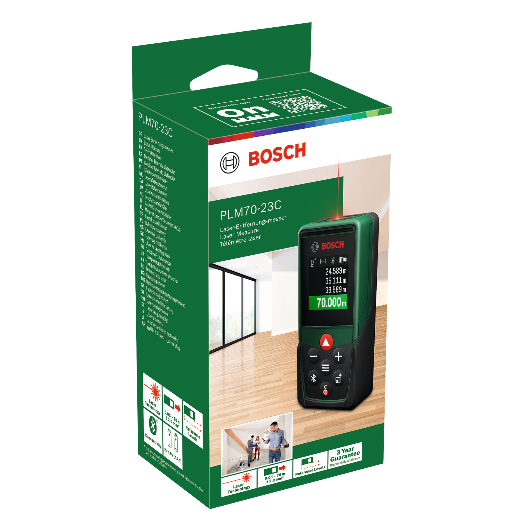 BOSCH laserski daljinomjer 70m PLM70-23C - Slika 3