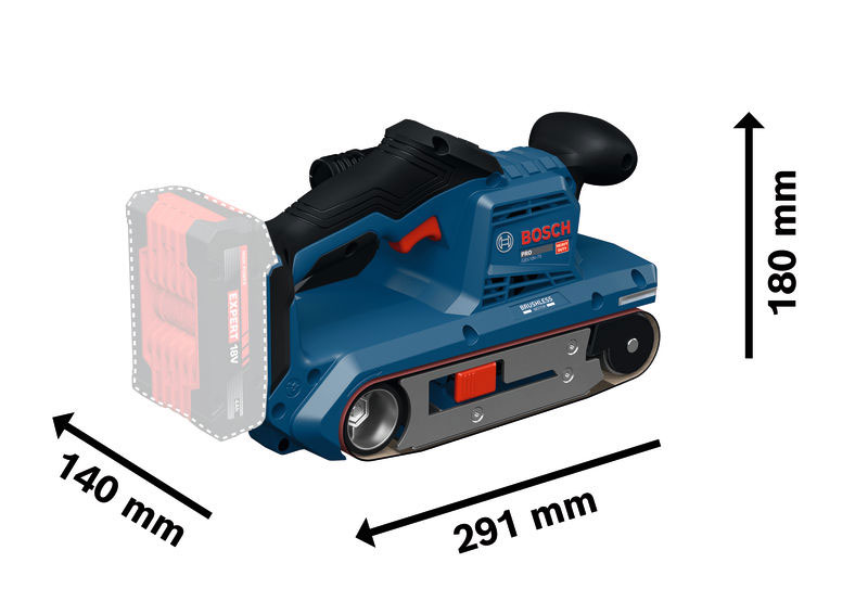 BOSCH aku tračna brusilica PRO GBS 18V-75 18V bez baterije - Slika 3