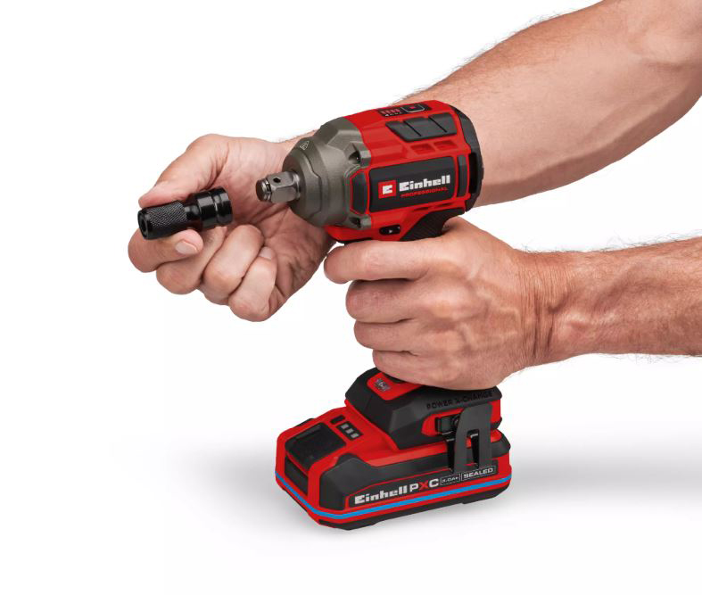 EINHELL PROFESSIONAL aku udarni odvijač TP-CW 18/350-C BL PXC 18V 3,0Ah E-Case S-F - Slika 4
