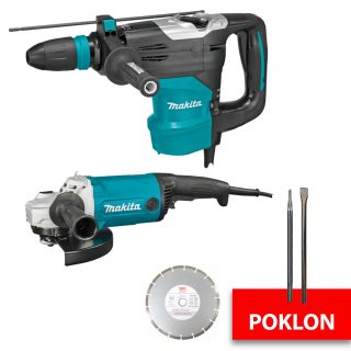 MAKITA set alata - bušaći čekić HR4003C + brusilica GA9090N + GRATIS pribor