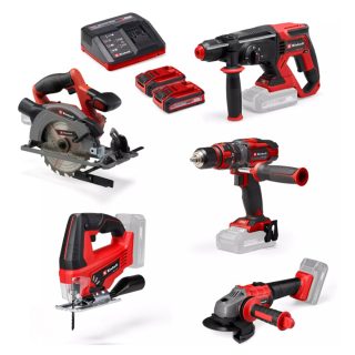 EINHELL aku set alata TE-TK 18/5 +2 - (CD+CS+WS+JS+HD) 2xAku 18V 3,0Ah