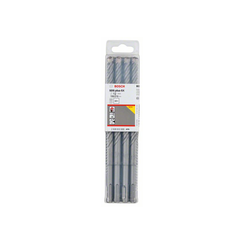 BOSCH svrdlo za armirani beton PRO SDS plus-5X, 12x150x210 mm, 10 kom